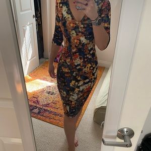 Cutout midi dress! Colorful!